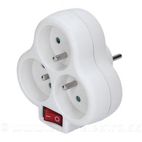 rozbočka do zás. 3x10A kruhy spredu+vypínač (P99)